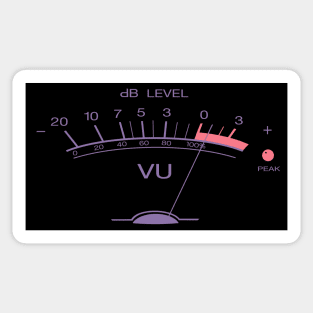 Volume VU Meter Purple - Musician Audio Engineer Analog Guitar Recording Studio Sticker